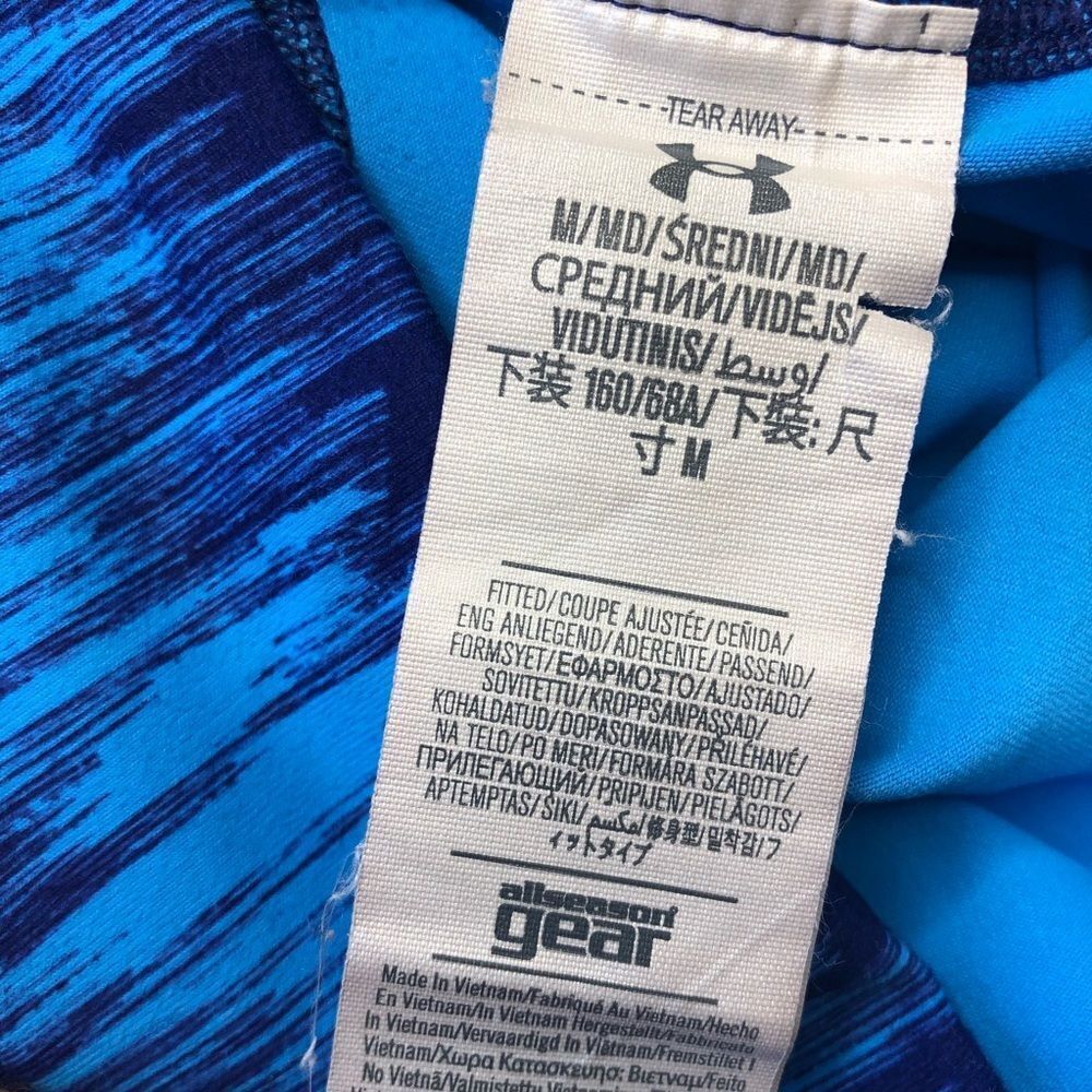 Under Armour Blue Pattern Capris Sz M - Picture 4 of 8